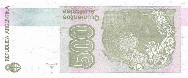 Argentinien p328b 500 Australes 1988